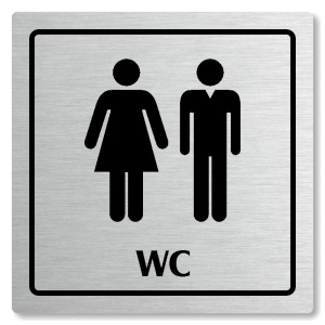 WC společné, 100x100mm, stříbrná, Arizona